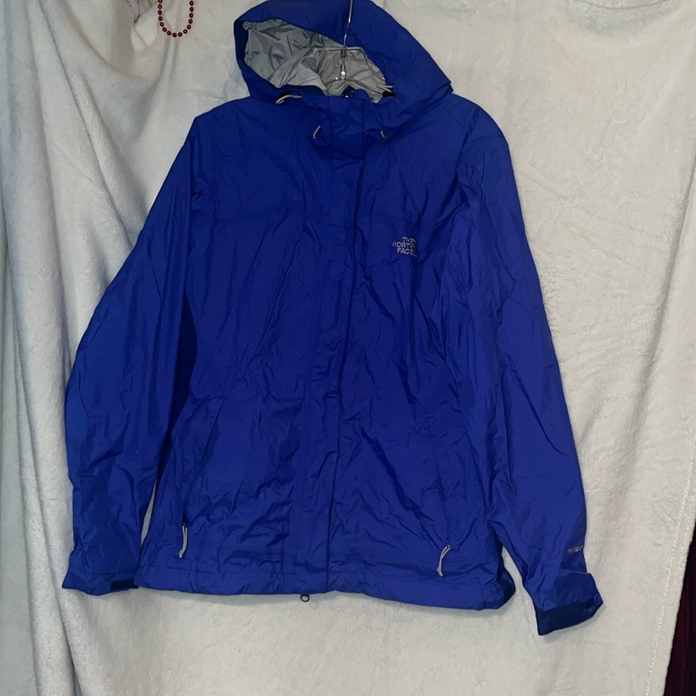 Blue The North Face Rain Jacket Size Medium